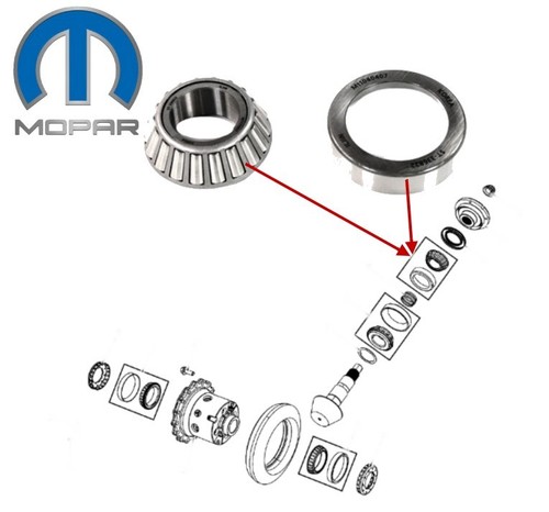 Differenzial pinion lager set - lager,